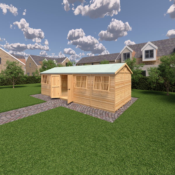 Mammoth 10x25 Double Door 12mm Shiplap Garden Shed