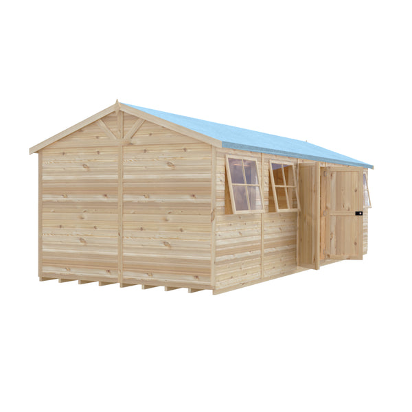 Mammoth 10x25 Double Door 12mm Shiplap Garden Shed