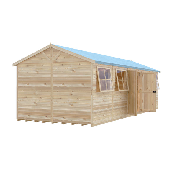 Mammoth 10x25 Double Door 12mm Shiplap Garden Shed