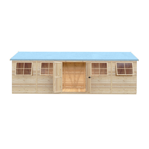 Mammoth 10x25 Double Door 12mm Shiplap Garden Shed