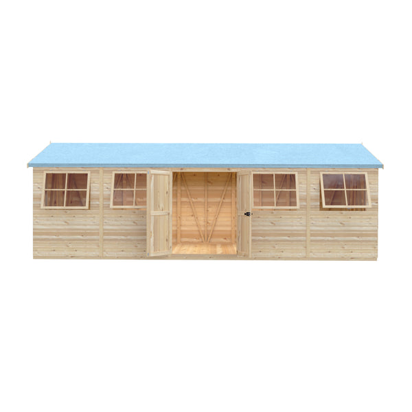 Mammoth 10x25 Double Door 12mm Shiplap Garden Shed