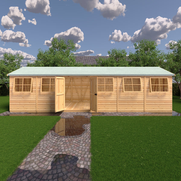 Mammoth 10x30 Double Door 12mm Shiplap Garden Shed