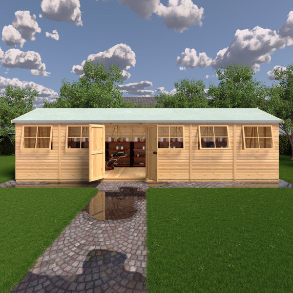Mammoth 10x30 Double Door 12mm Shiplap Garden Shed