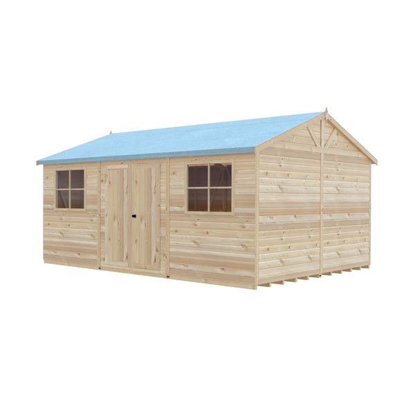 Mammoth 12x18 Double Door 12mm Shiplap Garden Shed