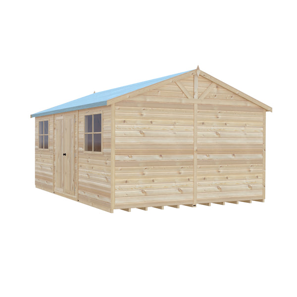 Mammoth 12x18 Double Door 12mm Shiplap Garden Shed