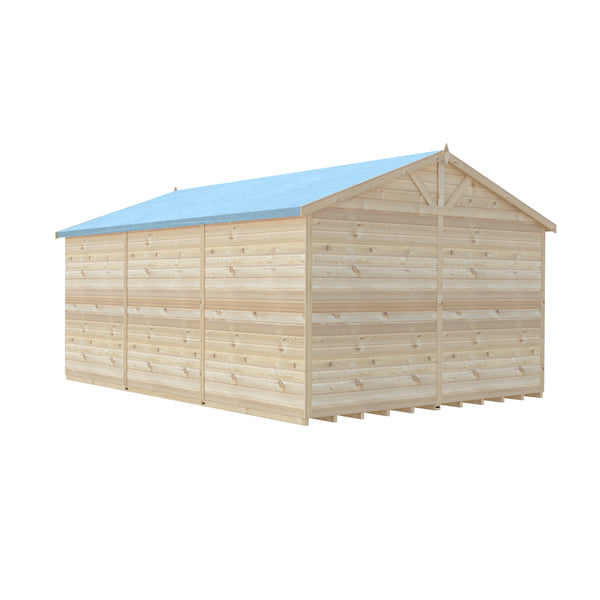 Mammoth 12x18 Double Door 12mm Shiplap Garden Shed