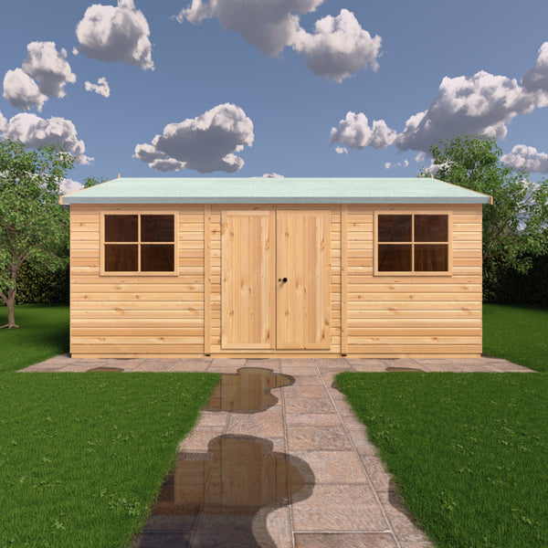Mammoth 12x18 Double Door 12mm Shiplap Garden Shed