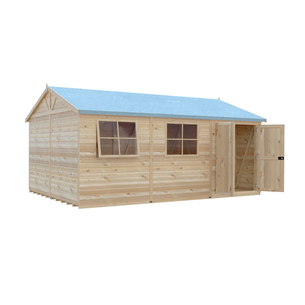 Mammoth 12x18 Double Door 12mm Shiplap Garden Shed