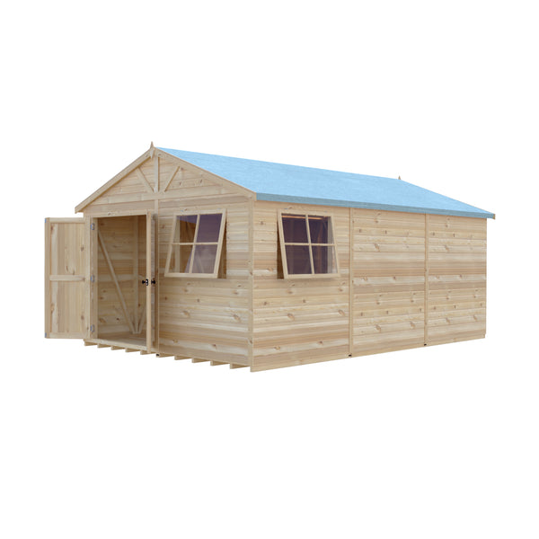 Mammoth 12x18 Double Door 12mm Shiplap Garden Shed