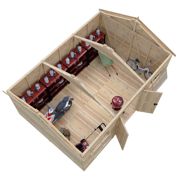 Mammoth 12x18 Double Door 12mm Shiplap Garden Shed