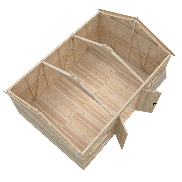Mammoth 12x18 Double Door 12mm Shiplap Garden Shed