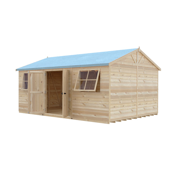 Mammoth 12x18 Double Door 12mm Shiplap Garden Shed