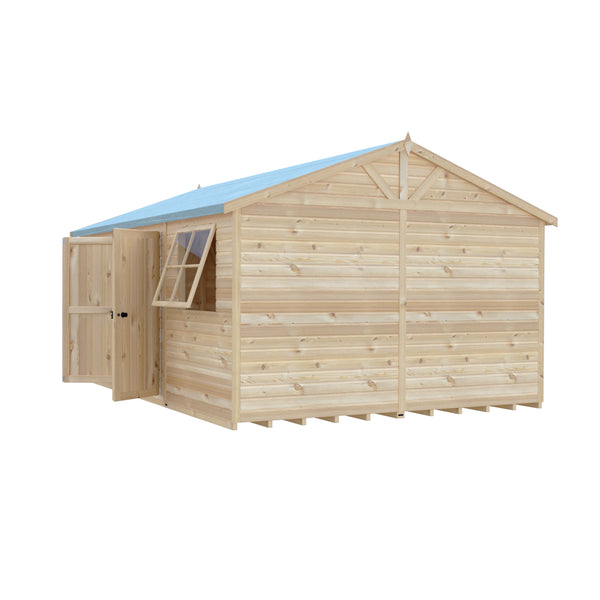 Mammoth 12x18 Double Door 12mm Shiplap Garden Shed