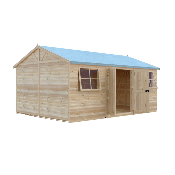 Mammoth 12x18 Double Door 12mm Shiplap Garden Shed