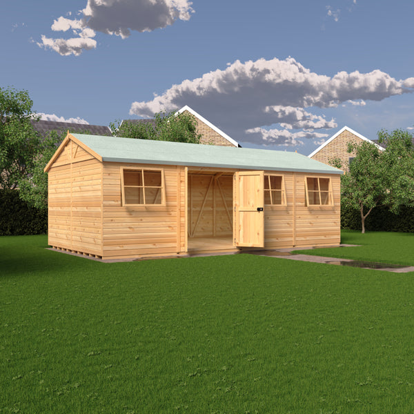 Mammoth 12x24 Double Door 12mm Shiplap Garden Shed