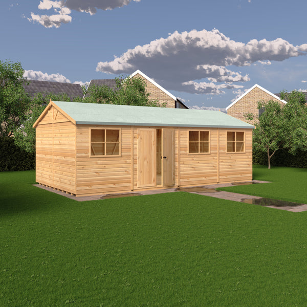 Mammoth 12x24 Double Door 12mm Shiplap Garden Shed