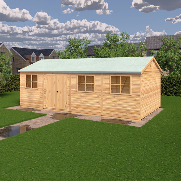 Mammoth 12x24 Double Door 12mm Shiplap Garden Shed