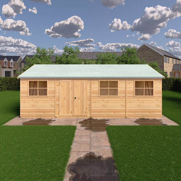 Mammoth 12x24 Double Door 12mm Shiplap Garden Shed