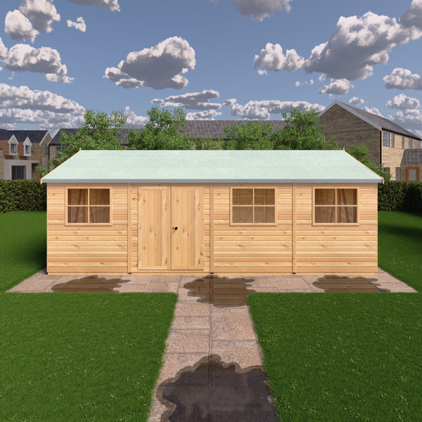 Mammoth 12x24 Double Door 12mm Shiplap Garden Shed