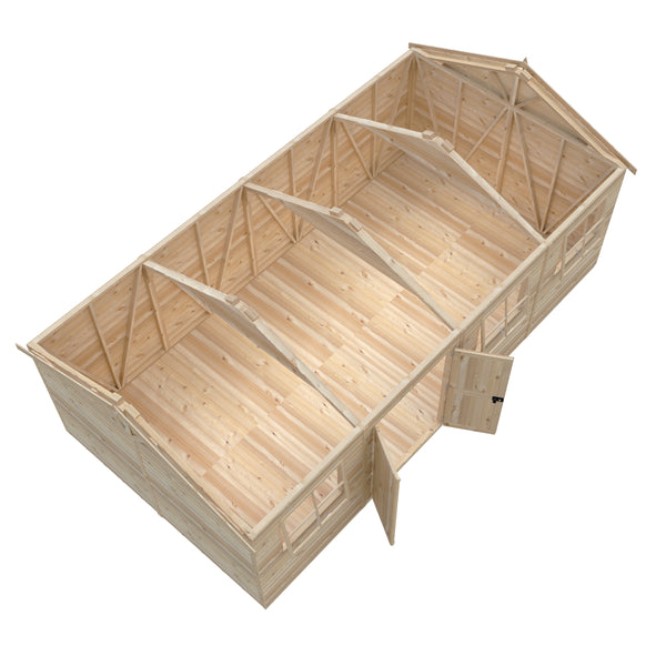 Mammoth 12x24 Double Door 12mm Shiplap Garden Shed