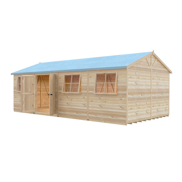 Mammoth 12x24 Double Door 12mm Shiplap Garden Shed