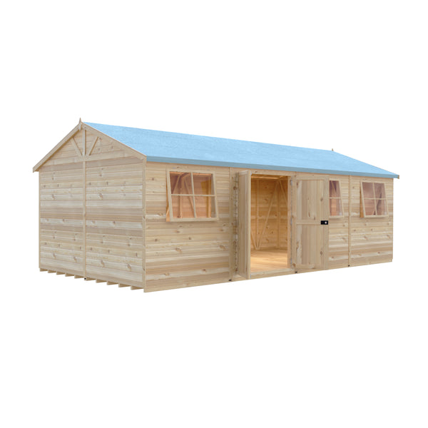 Mammoth 12x24 Double Door 12mm Shiplap Garden Shed