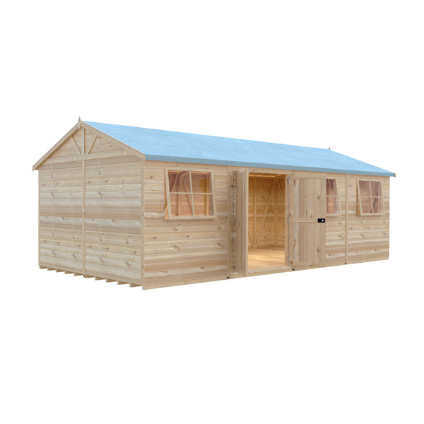 Mammoth 12x24 Double Door 12mm Shiplap Garden Shed
