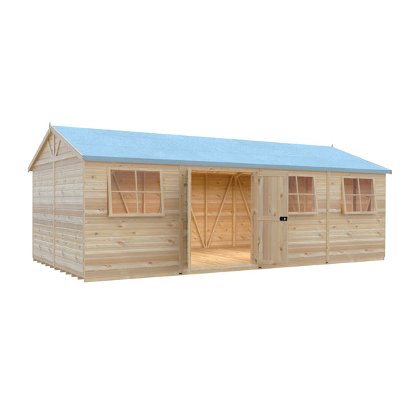 Mammoth 12x24 Double Door 12mm Shiplap Garden Shed