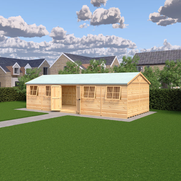 Mammoth 12x30 Double Door 12mm Shiplap Garden Shed