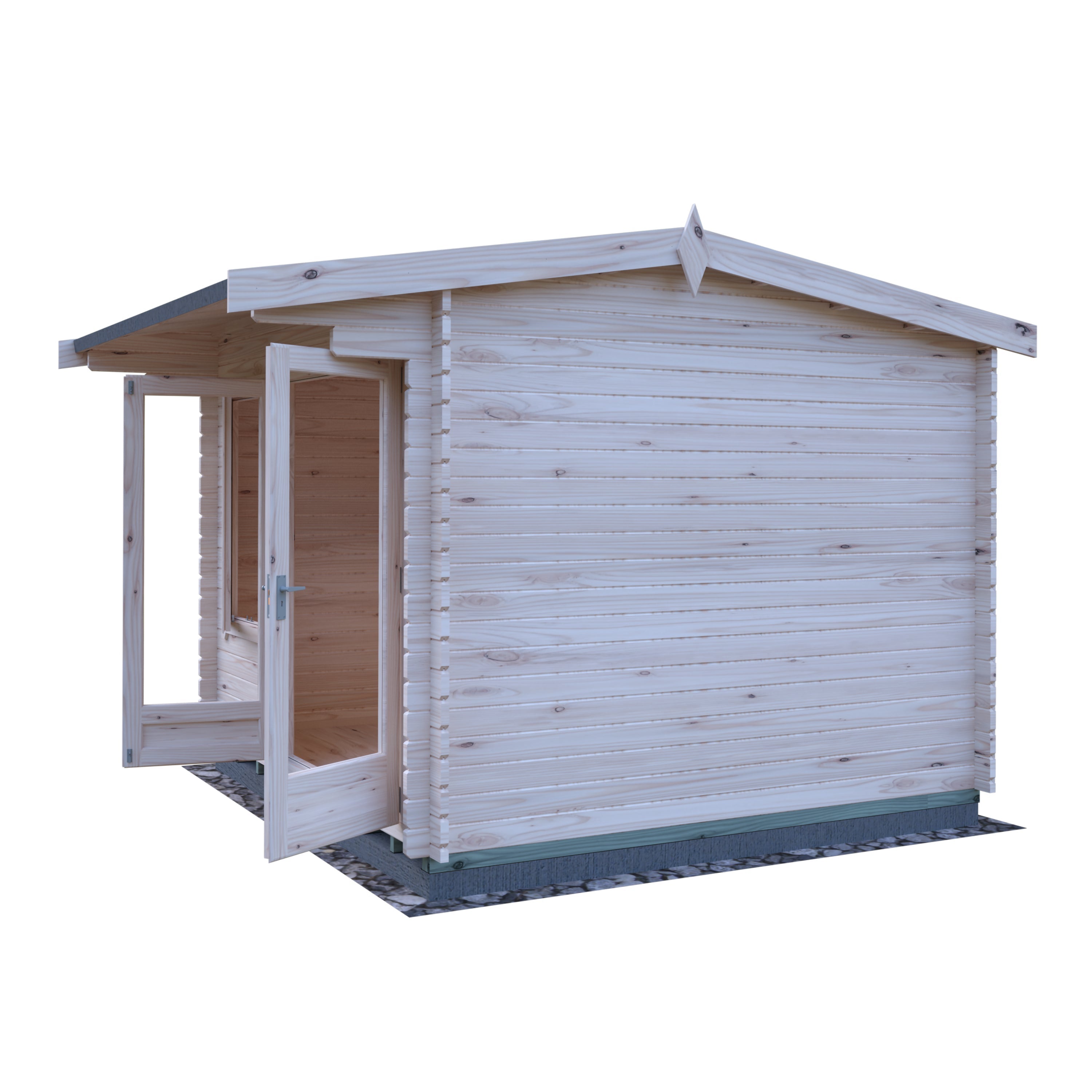 Shire Marlborough 10Gx10 Log Cabin 28mm interlock cladding - Best Shed