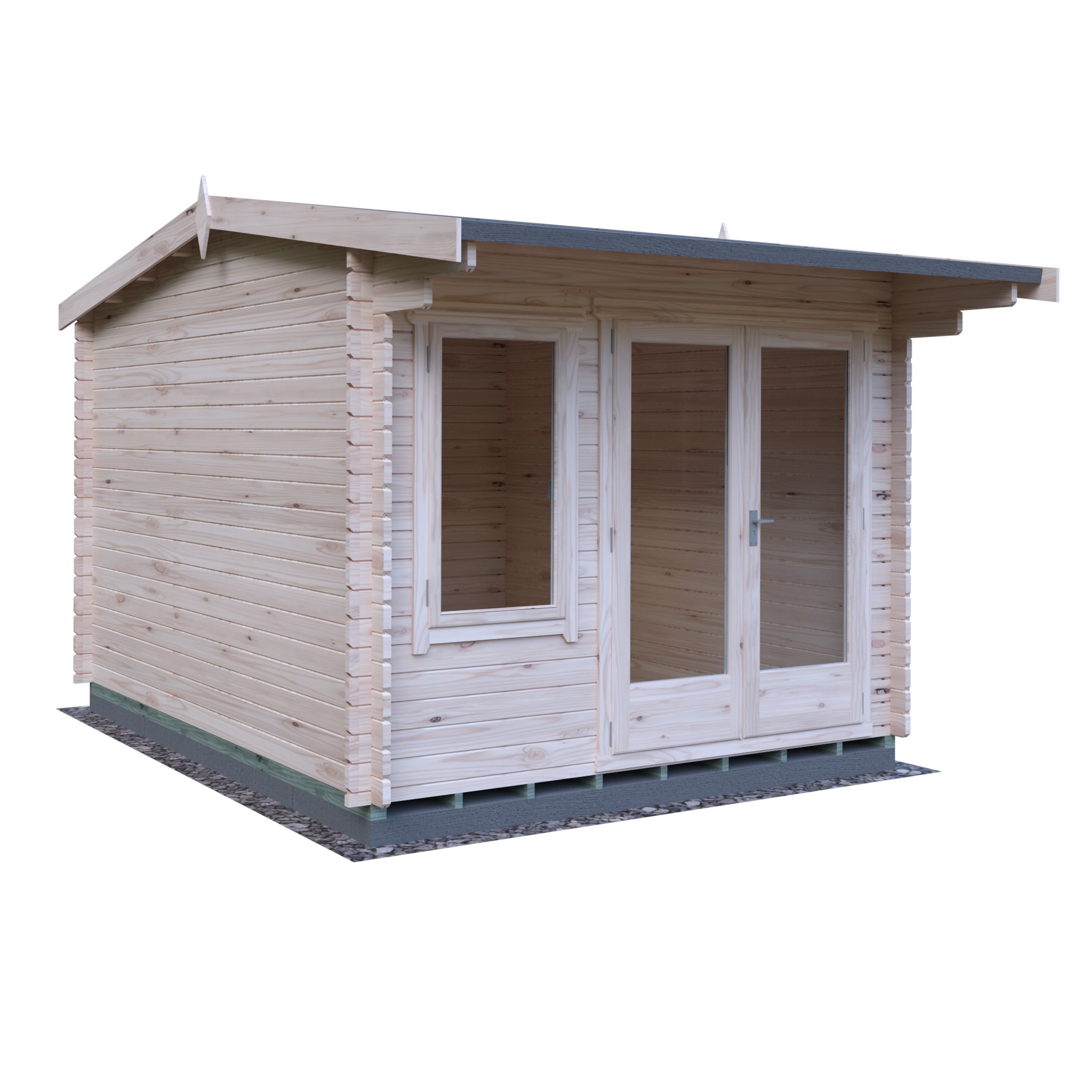 Shire Marlborough 12Gx10 Log Cabin 28mm interlock cladding - Best Shed