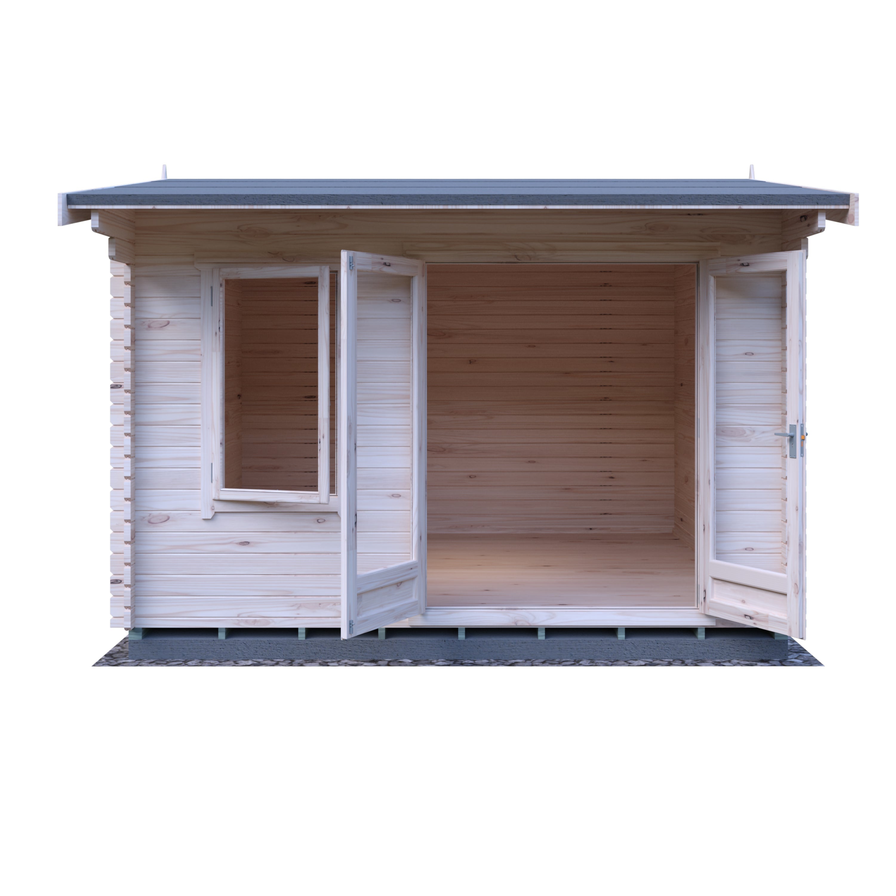 Shire Marlborough 12Gx12 Log Cabin 28mm interlock cladding - Best Shed