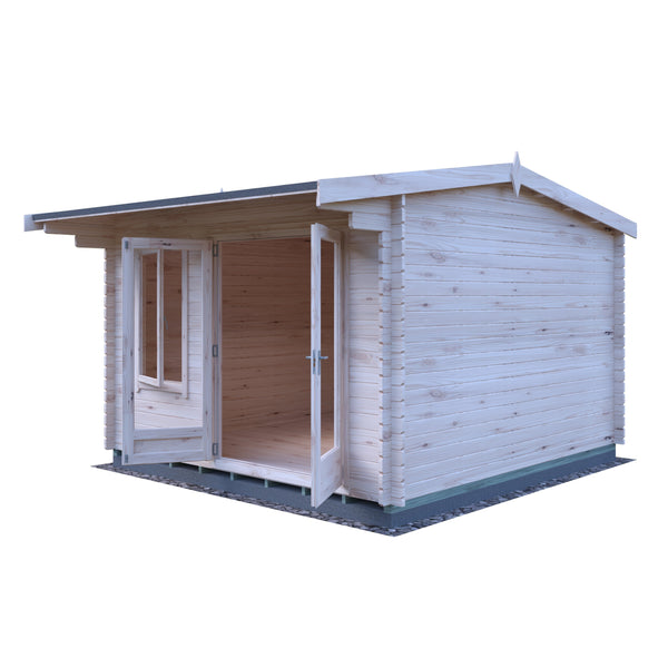 Shire Marlborough 12Gx12 Log Cabin 28mm interlock cladding - Best Shed