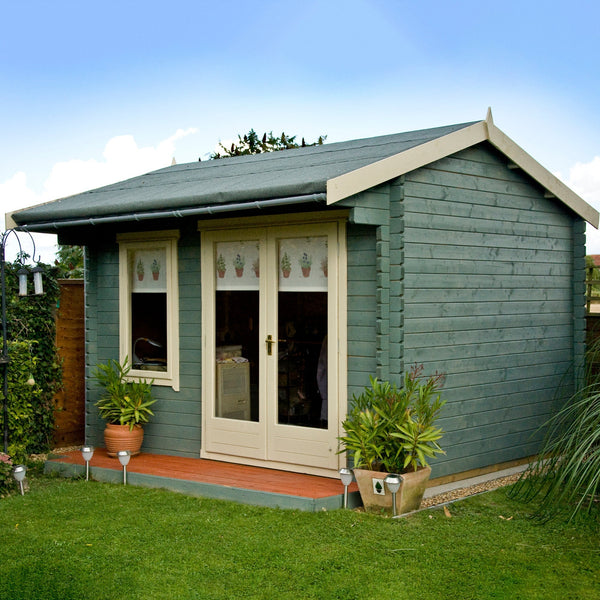 Shire Marlborough 10Gx10 Log Cabin 28mm interlock cladding - Best Shed