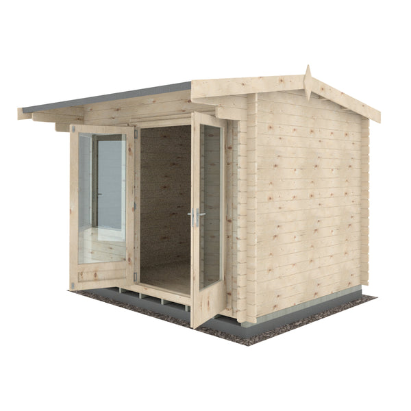 Shire Marlborough 8Gx10 Log Cabin 28mm interlock cladding - Best Shed