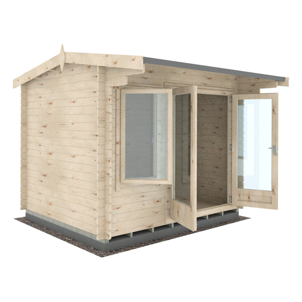 Shire Marlborough 8Gx10 Log Cabin 28mm interlock cladding - Best Shed