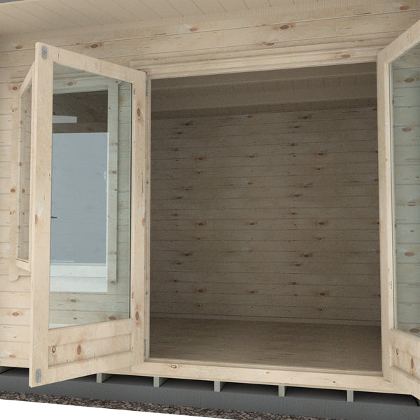 Shire Marlborough 8Gx10 Log Cabin 28mm interlock cladding - Best Shed