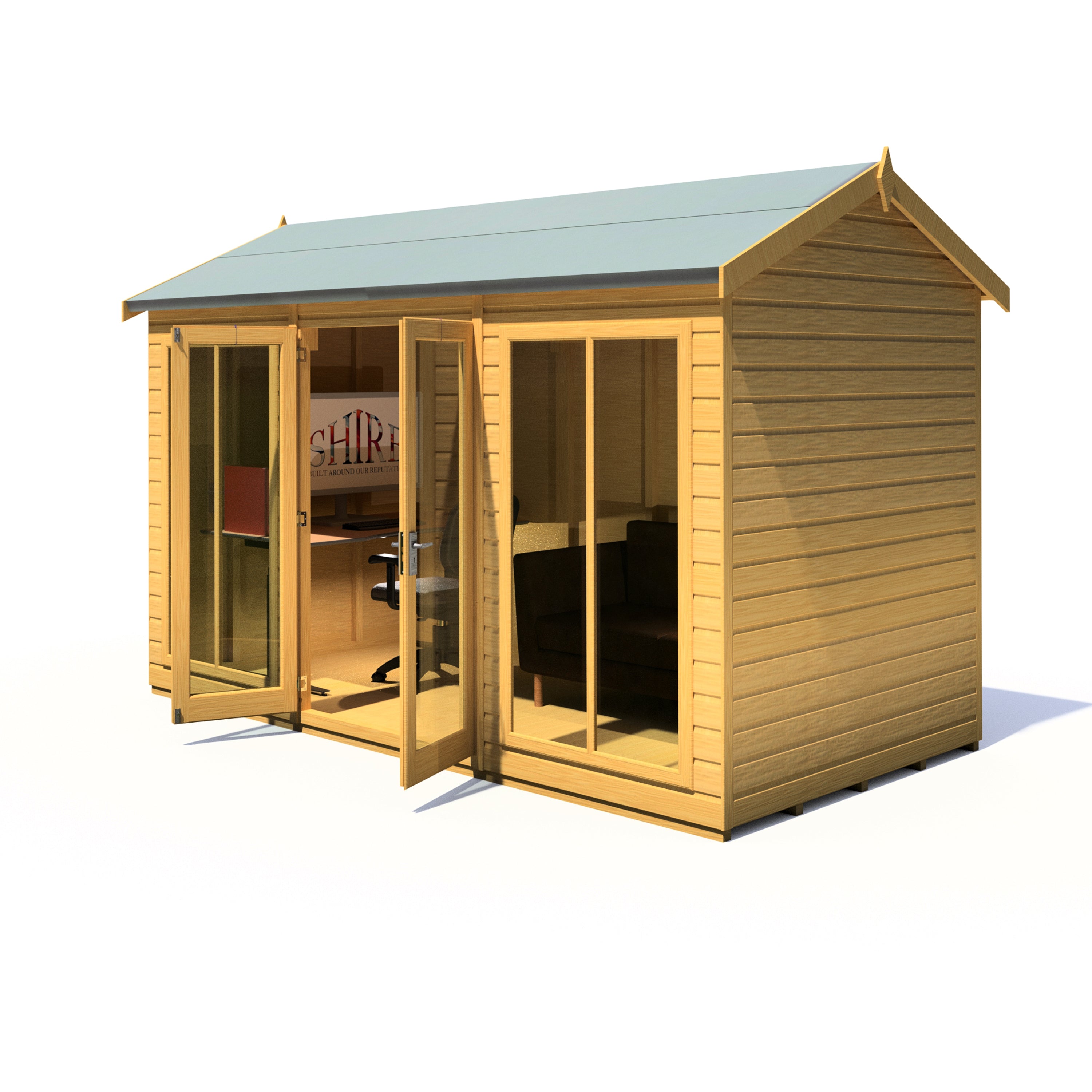 Shire Mayfield 12x6 12mm Interlock Cladding  Summerhouse - Best Shed