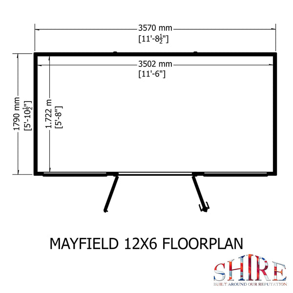 Shire Mayfield 12x6 12mm Interlock Cladding  Summerhouse - Best Shed
