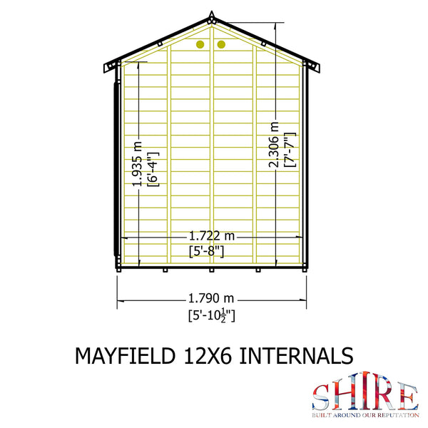 Shire Mayfield 12x6 12mm Interlock Cladding  Summerhouse - Best Shed