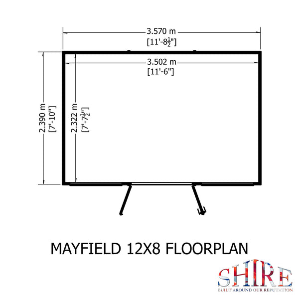 Shire Mayfield 12x8 12mm Interlock Cladding  Summerhouse - Best Shed
