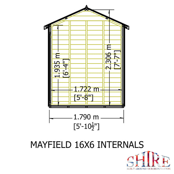 Shire Mayfield 16x6 12mm Interlock Cladding  Summerhouse - Best Shed