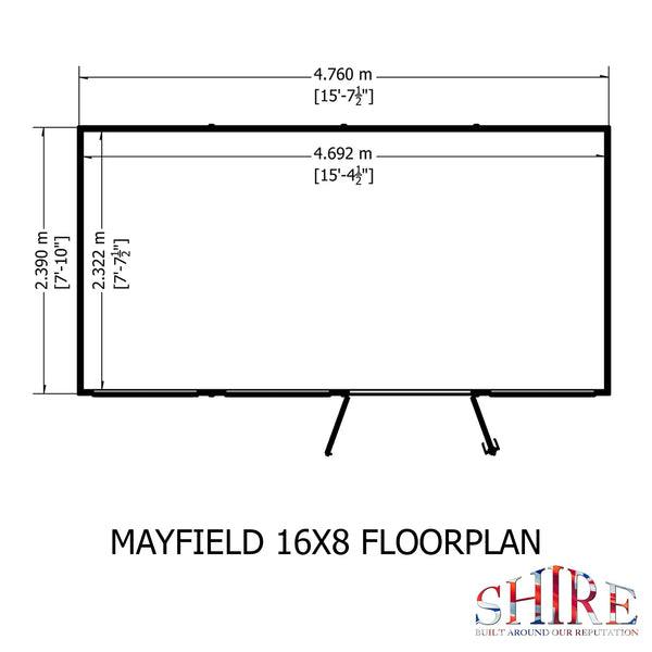 Shire Mayfield 16x8 12mm Interlock Cladding  Summerhouse - Best Shed
