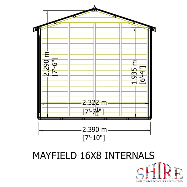 Shire Mayfield 16x8 12mm Interlock Cladding  Summerhouse - Best Shed