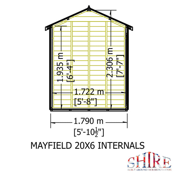 Shire Mayfield 20x6 12mm Interlock Cladding  Summerhouse - Best Shed