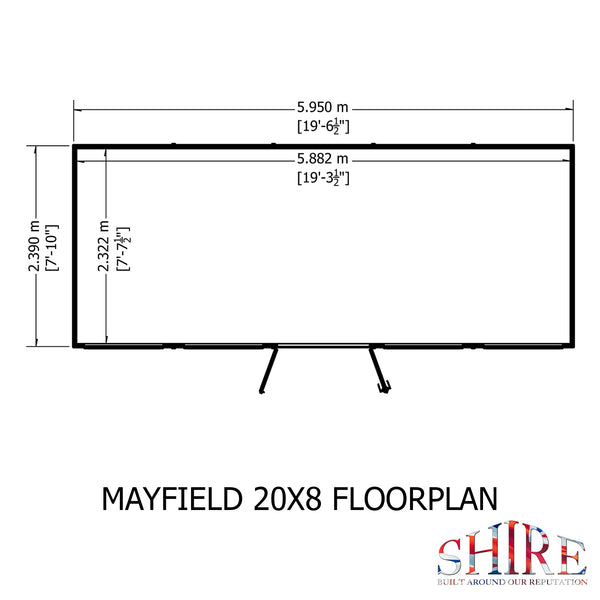 Shire Mayfield 20x8 12mm Interlock Cladding  Summerhouse - Best Shed