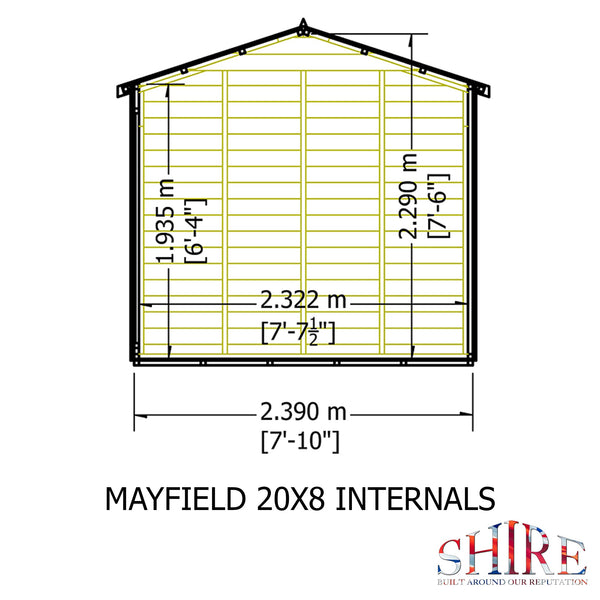 Shire Mayfield 20x8 12mm Interlock Cladding  Summerhouse - Best Shed
