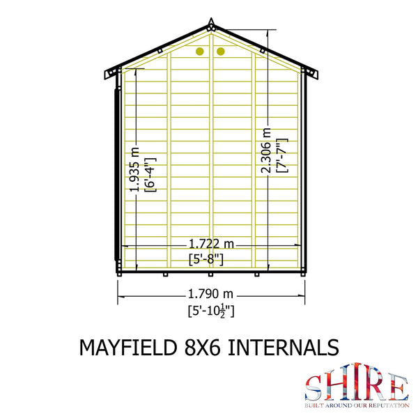Shire Mayfield 8x6 Summerhouse - Best Shed