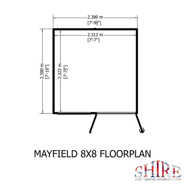 Shire Mayfield 8x8 12mm Interlock Cladding  Summerhouse - Best Shed