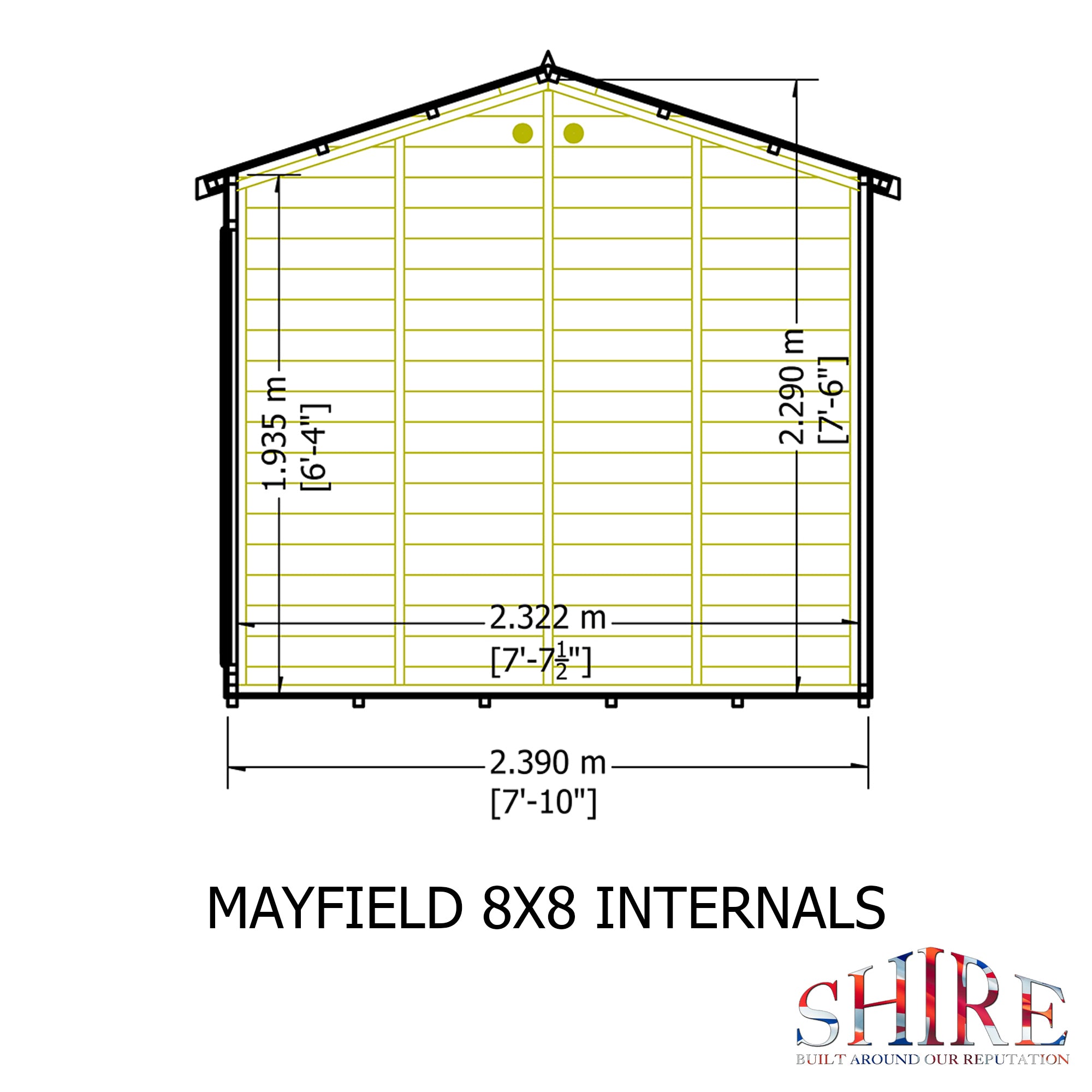 Shire Mayfield 8x8 12mm Interlock Cladding  Summerhouse - Best Shed